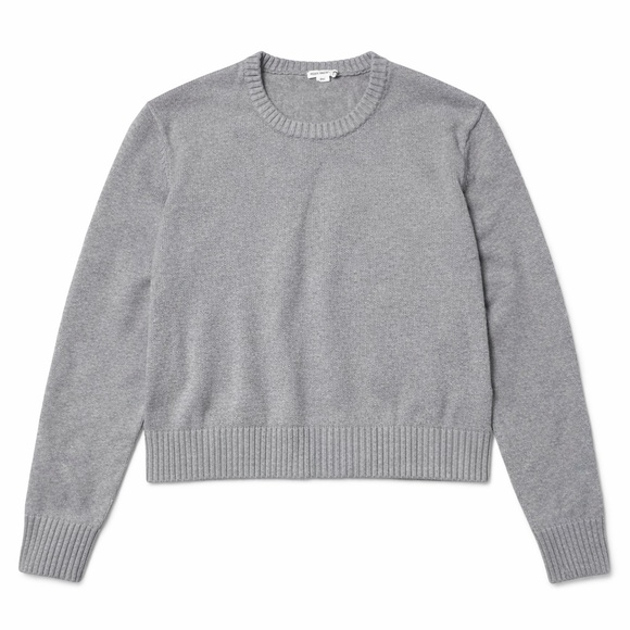 Good American Sweaters - Good American 2XL Heather Gray Cropped Crewneck Sweater Soft Knit